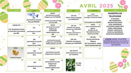 agenda avril 25