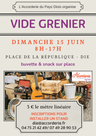 Vide grenier - dimanche 15 juin - 8h à 17h