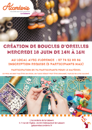Atelier boucles d'oreille
