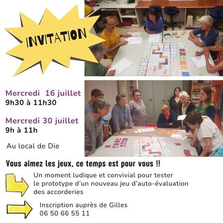 Venez jouer et tester le jeu d'autoévaluation !