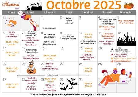 Agenda d'octobre