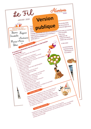 Suivez Le Fil, le Journal de l'Accorderie de Cachan ! Découvrez l'édition publique de Février 2026
