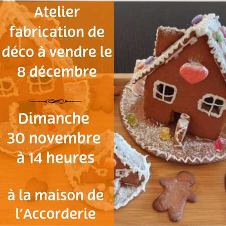 Atelier fabrication et décoration de maisons en pain d'épices