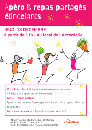 Apéros et repas étincelants