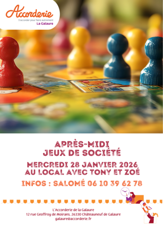 Après-midi jeux de société mercredi 28 janvier