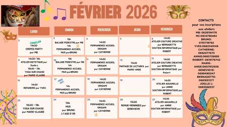 agenda fevrier 2026