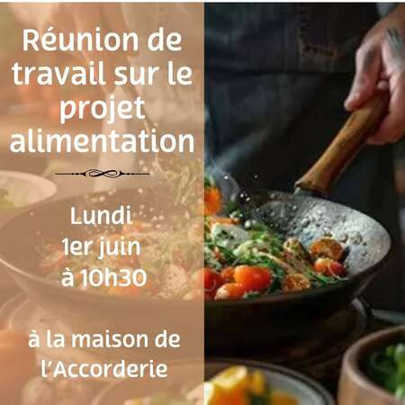 Réunion de travail sur le projet alimentation