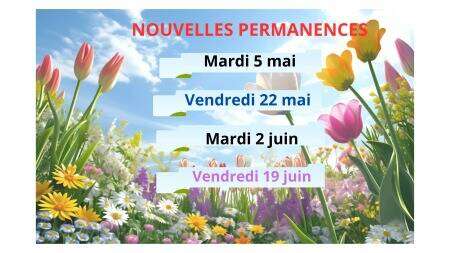 NOUVELLES PERMANENCES Mai Juin