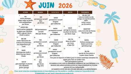 agenda de juin 2026