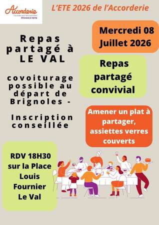 REPAS PARTAGE - LE VAL - Mercredi 08/07/26