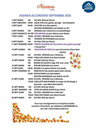 agenda septembre