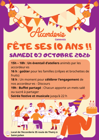 Fête des 10 ans de l'Accorderie