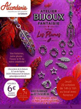 Atelier bijoux le 22 octobre