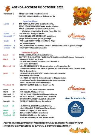 agenda octobre